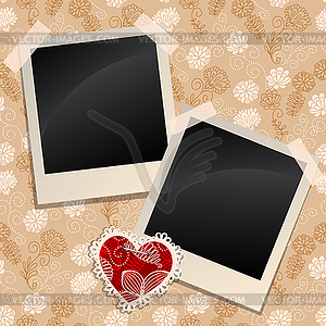 Blank photos on wall - royalty-free vector image