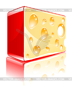 Кусок сыра - клипарт в векторном виде