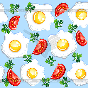 Seamless breakfast pattern - vector clip art