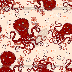 Cute octopus - vector clip art