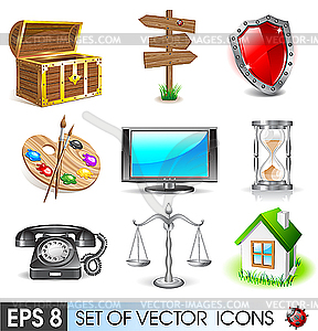 Miscellaneous icons - vector EPS clipart