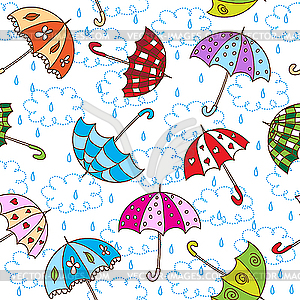 Umbrellas background - vector EPS clipart