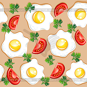 Seamless breakfast pattern - vector image