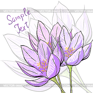 Flower card - vector clipart