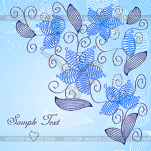 Cute floral card - vector clipart