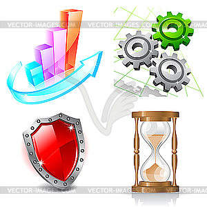 Web business icons - vector clip art