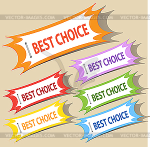 Best choice labels - vector clip art