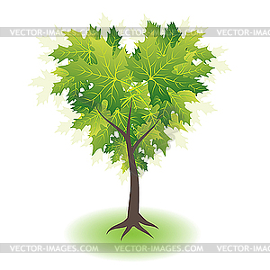 Heart tree - vector image