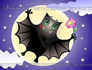 Cute bat - vector clipart