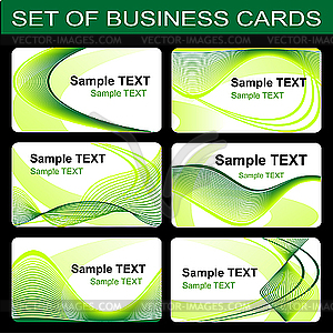 Set of business cards - vector image