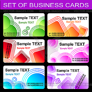 Set of business card templates - vector image