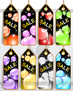 Set of Christmas sale tags - vector clip art