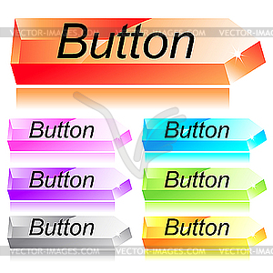 Блестящие веб-кнопки - иллюстрация в векторном формате