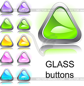 Set of glass buttons - vector clip art