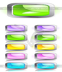 Set of glass buttons - vector image