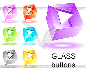 Glass buttons - vector clip art