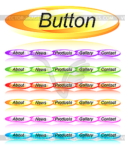 Web menu buttons set - vector image