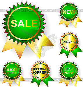 Promo stickers - vector clipart