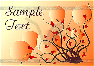 Floral card - vector clip art