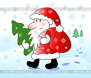 Christmas card - color vector clipart