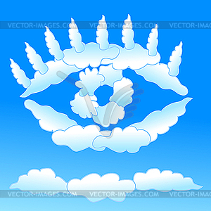 Cloudy eye - vector image