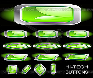 Hi-tech buttons - vector clip art