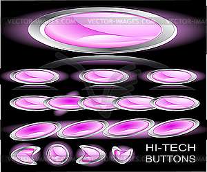 Hi-tech buttons - vector clipart / vector image