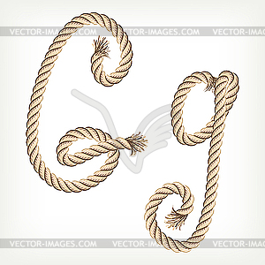 Rope initial G - vector image