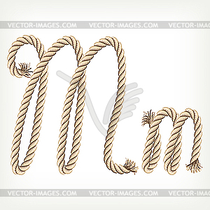 Rope initial M - vector image