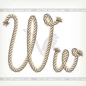 Rope initial W - vector image