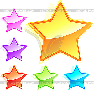Set of colorful stars - vector clip art