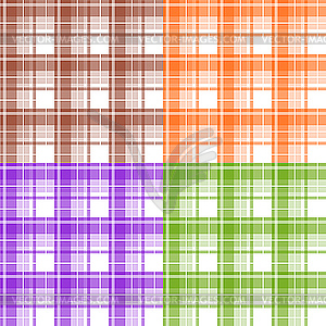 Seamless plaid patterns - vector clipart