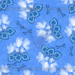 Seamless floral background - vector image