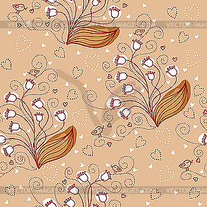 Seamless floral pattern - vector clip art