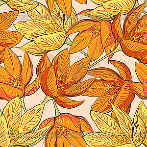 Seamless floral pattern - vector clipart / vector image