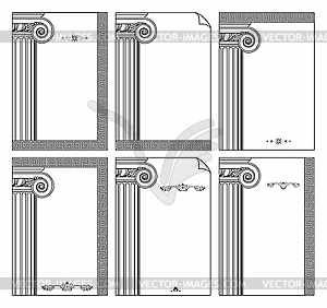 Greek frames - vector clipart / vector image