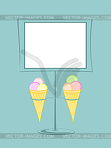 Мороженое - векторный эскиз