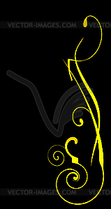 Yellow ornamental pattern - vector image
