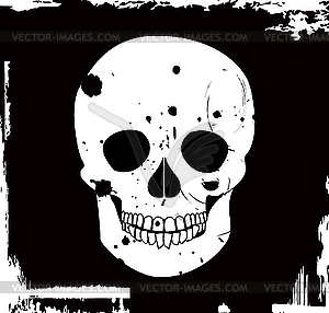 Grunge skull - vector clip art