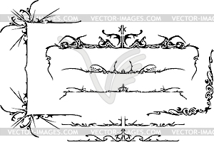 Tribal ornate set - vector image