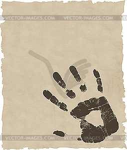  grunge hand - vector clip art