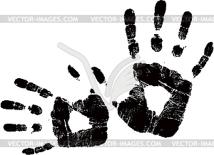 Black handprint - vector clipart / vector image