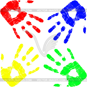Color hand - vector image