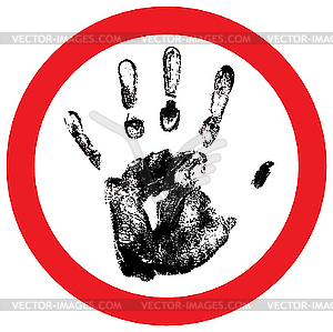 Hand print - vector clipart