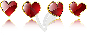 Сердечки на день Св. Валентина - изображение в векторном виде