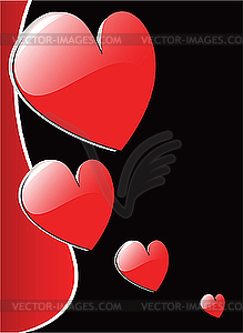 Valentine`s hearts - vector image