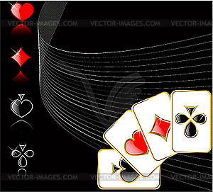 Set of play card suits - vector clip art