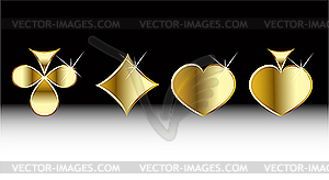 Set of play card suits - vector clipart