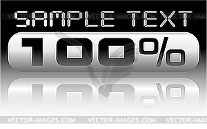 Metal percent banner - vector image