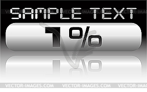 Vecror metal percent banner - vector clipart